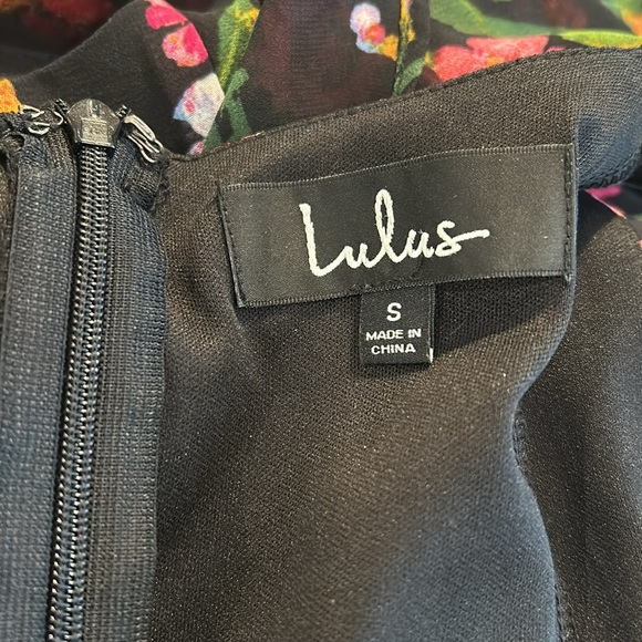 Lulus Blooming Love Black Floral Print Ruffled Jumpsuit Size Small S Current - Picture 14 of 14